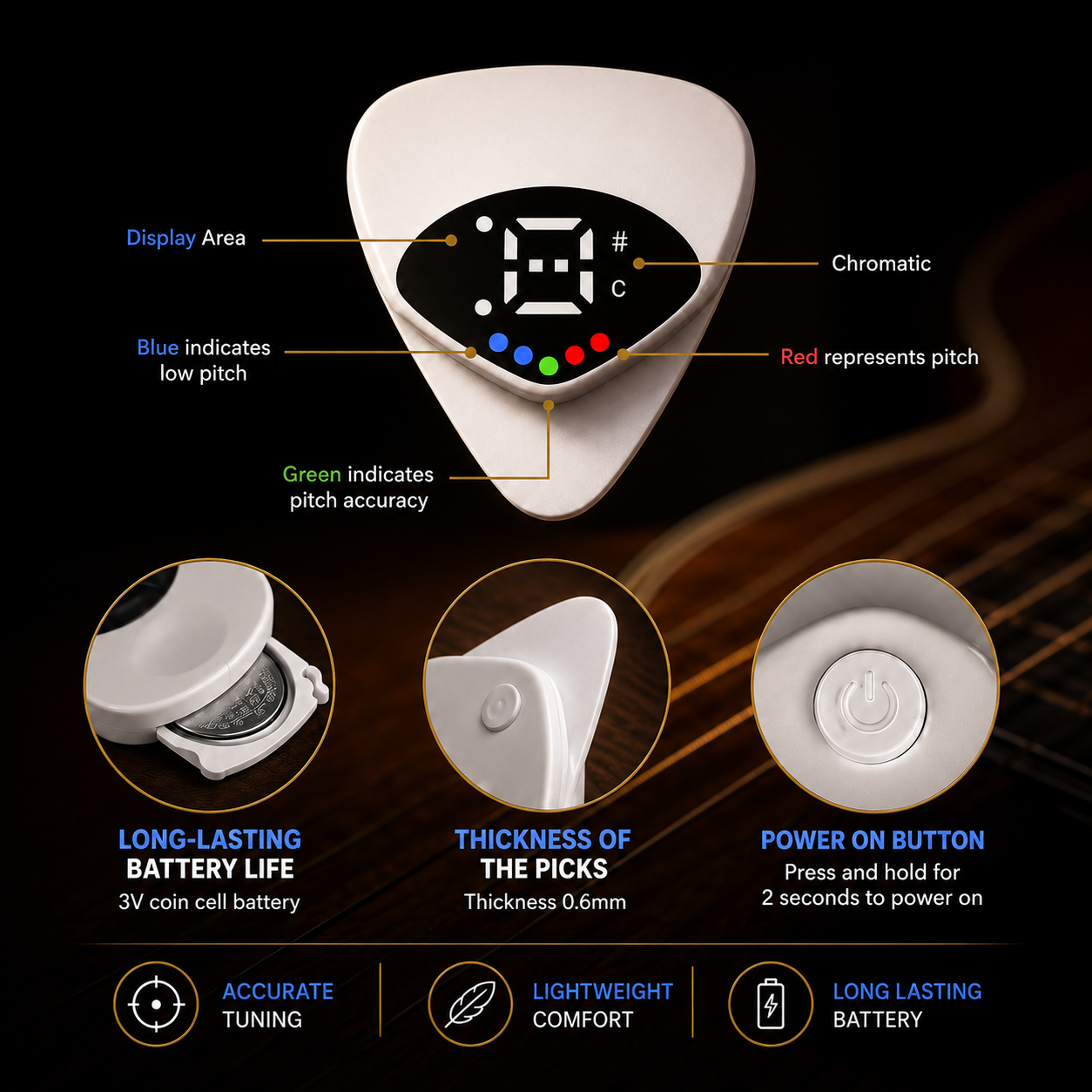 Guitar Tuner Pick™